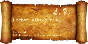 Locher Viktória névjegykártya